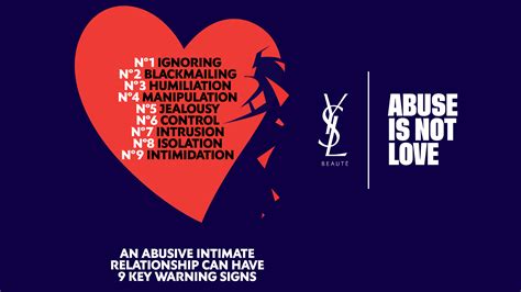 abuse is not love ysl beauty